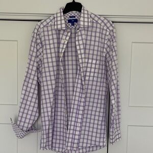 Egara Lavender and White Plaid Shirt